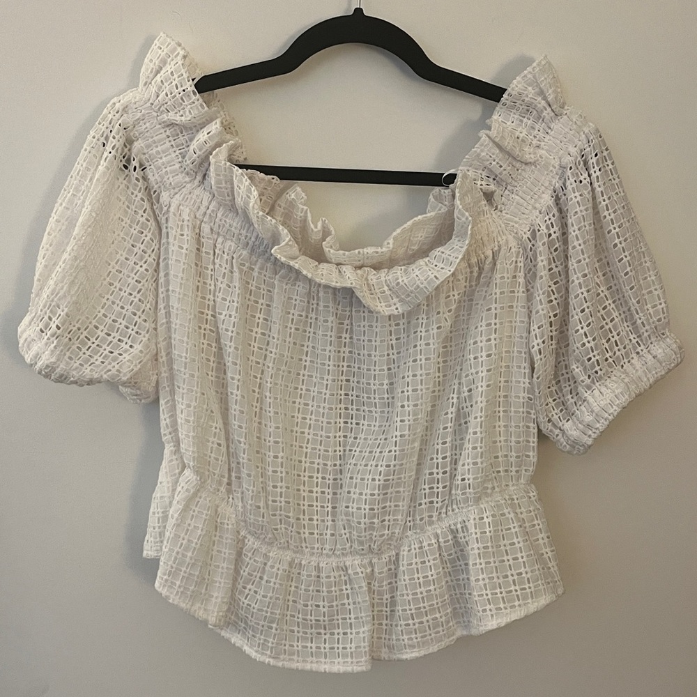 Express eyelet crop top